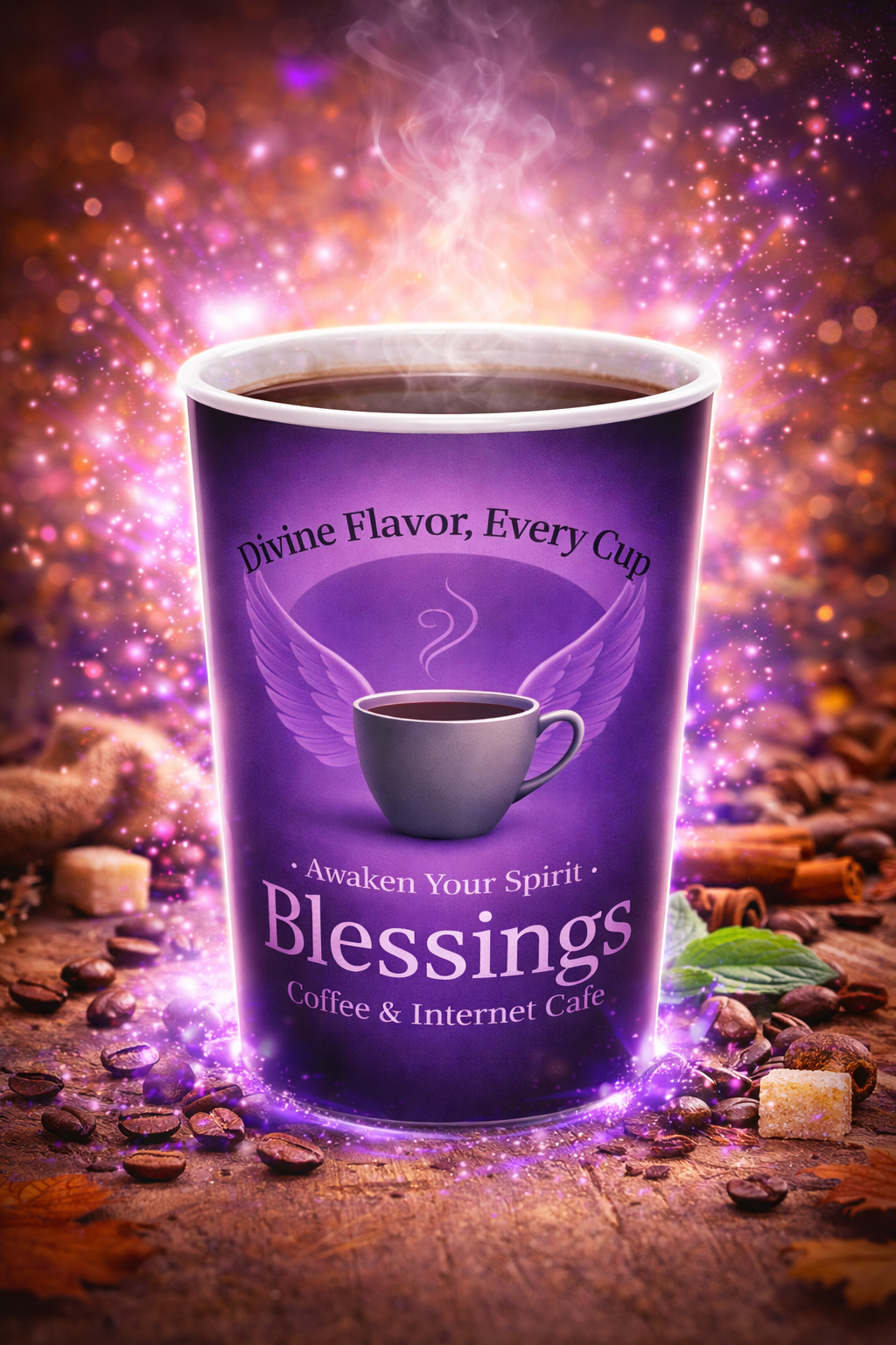 Blessings Coffee & Tea Ceramic Mug – Start Your Day with a Blessing ☕