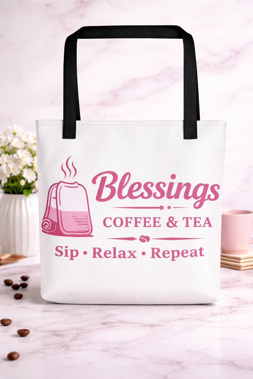 Blessings Coffee Tote Bag – Carry Your Day with Style ☕