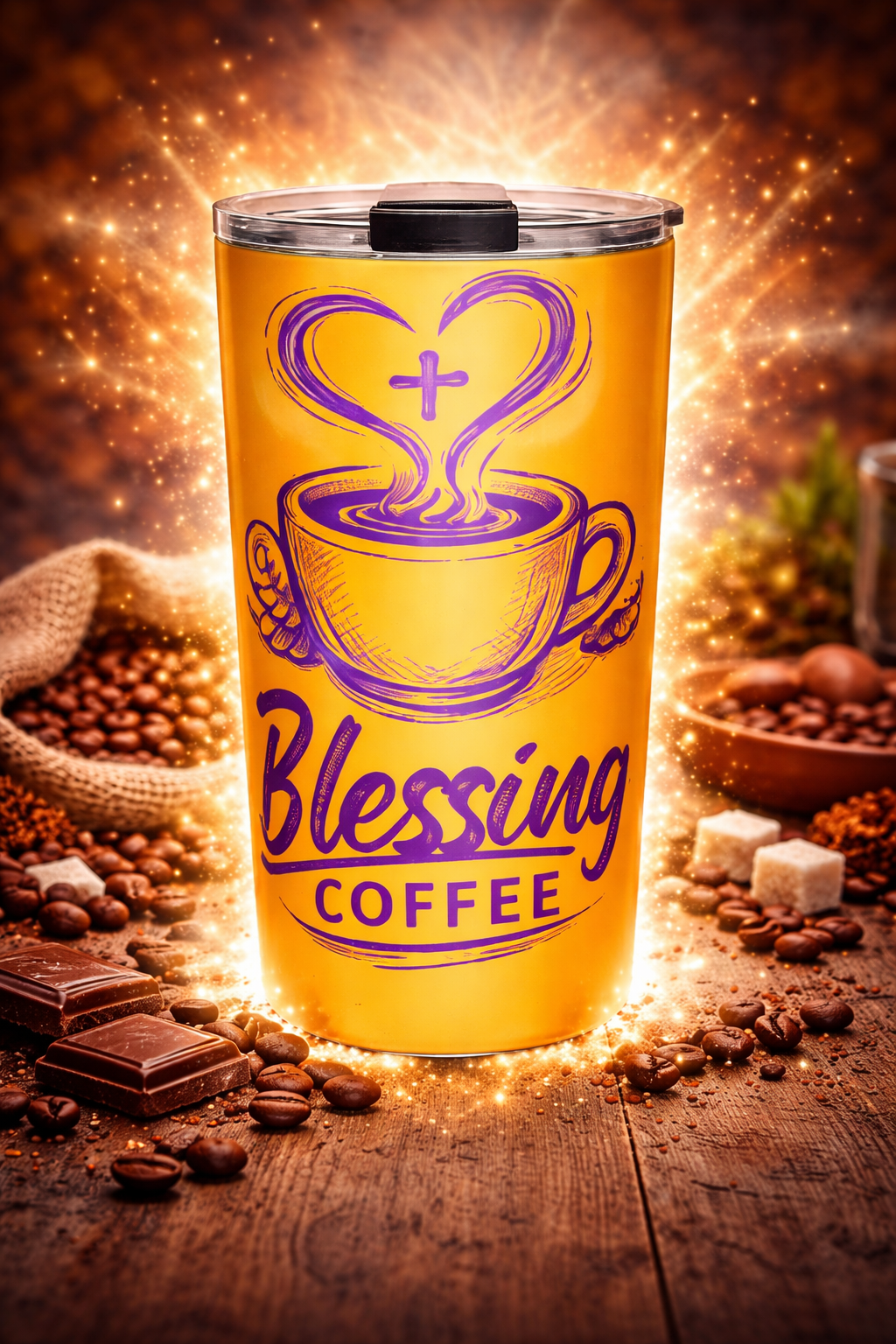 Blessings Coffee 20 oz Stainless Steel Tumbler