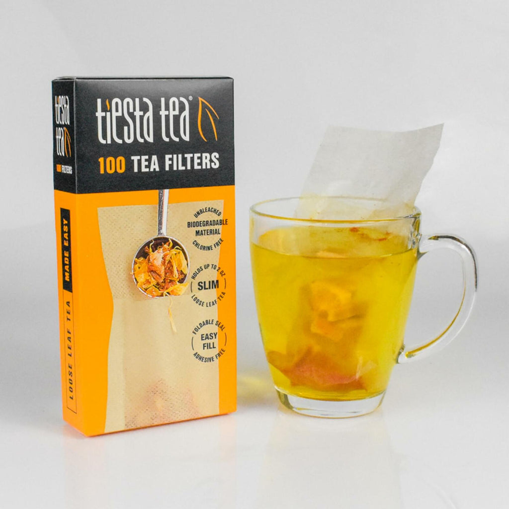 Tiesta Tea Loose Leaf Disposable Infuser Filters Unbleached Paper 100ct Yellow